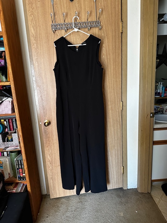 Lane Bryant Pants - Lane Bryant Black Sleeveless Wide-Leg Jumpsuit